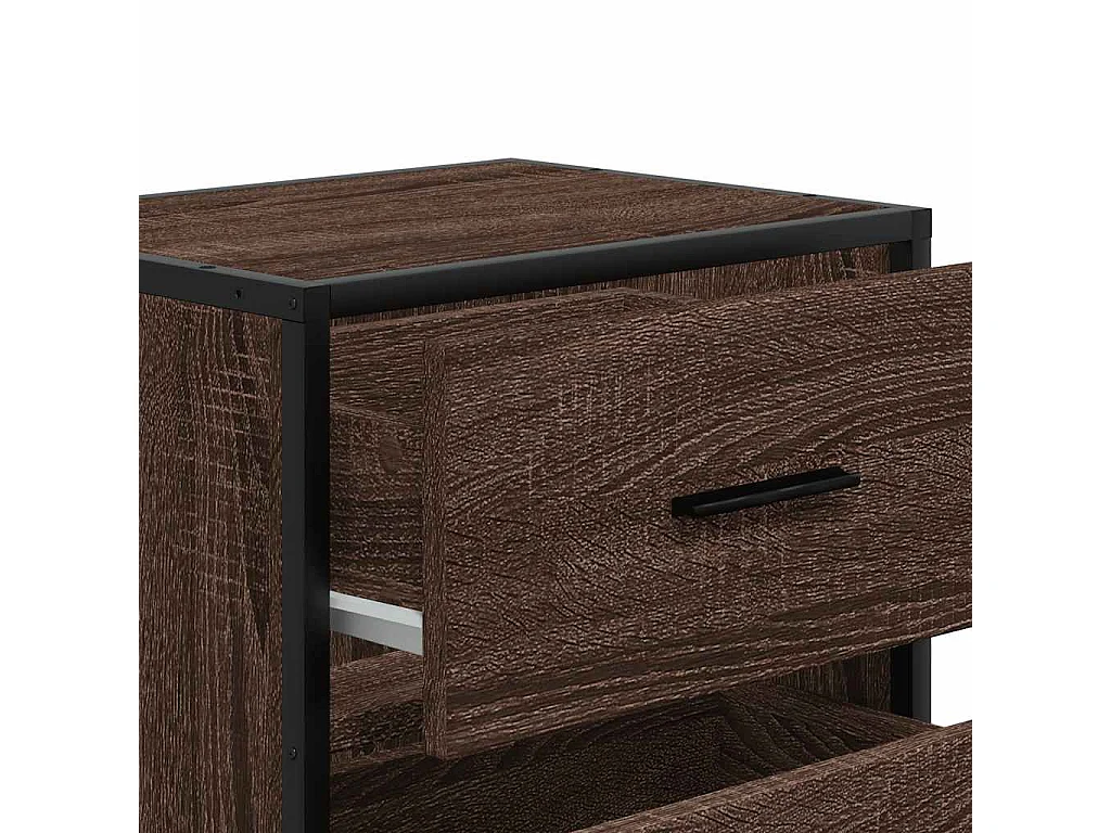 Nachttisch hängend | Wand-Nachttisch Braun Eichen-Optik 40x31x39,5 cm SHL64054