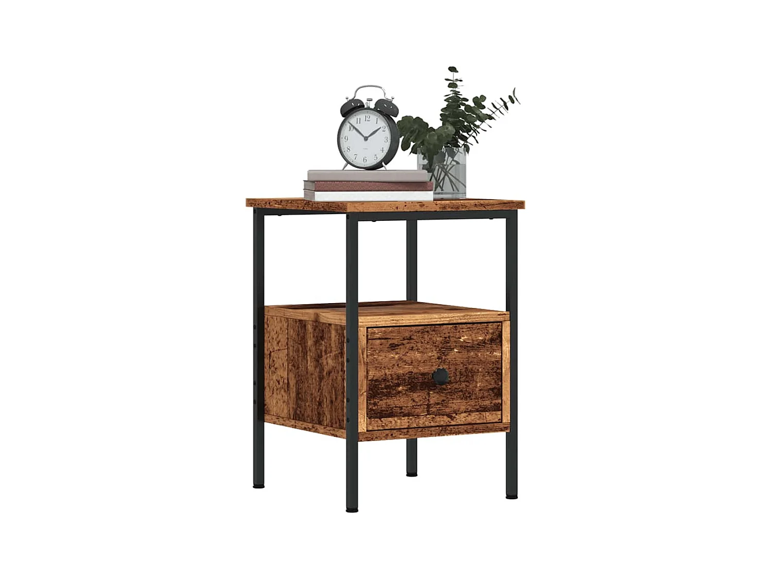 Mesitas de noche | Mesilla de noche 2 uds madera ingeniería envejecida 34x36x50 cm