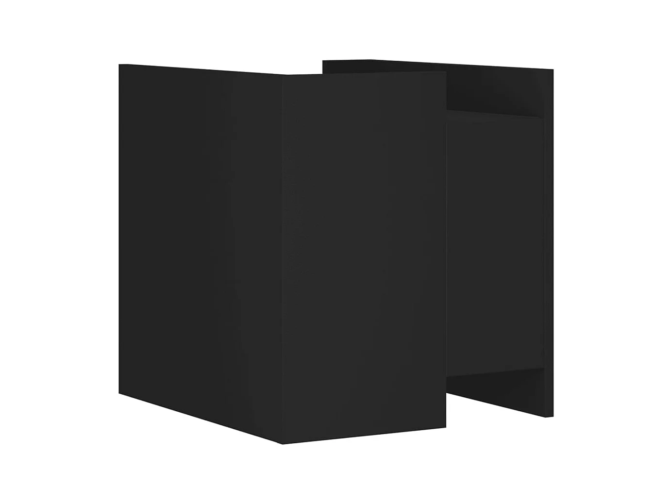 Mesita de noche | Mesilla de noche madera de ingeniería negro 45x50x50 cm