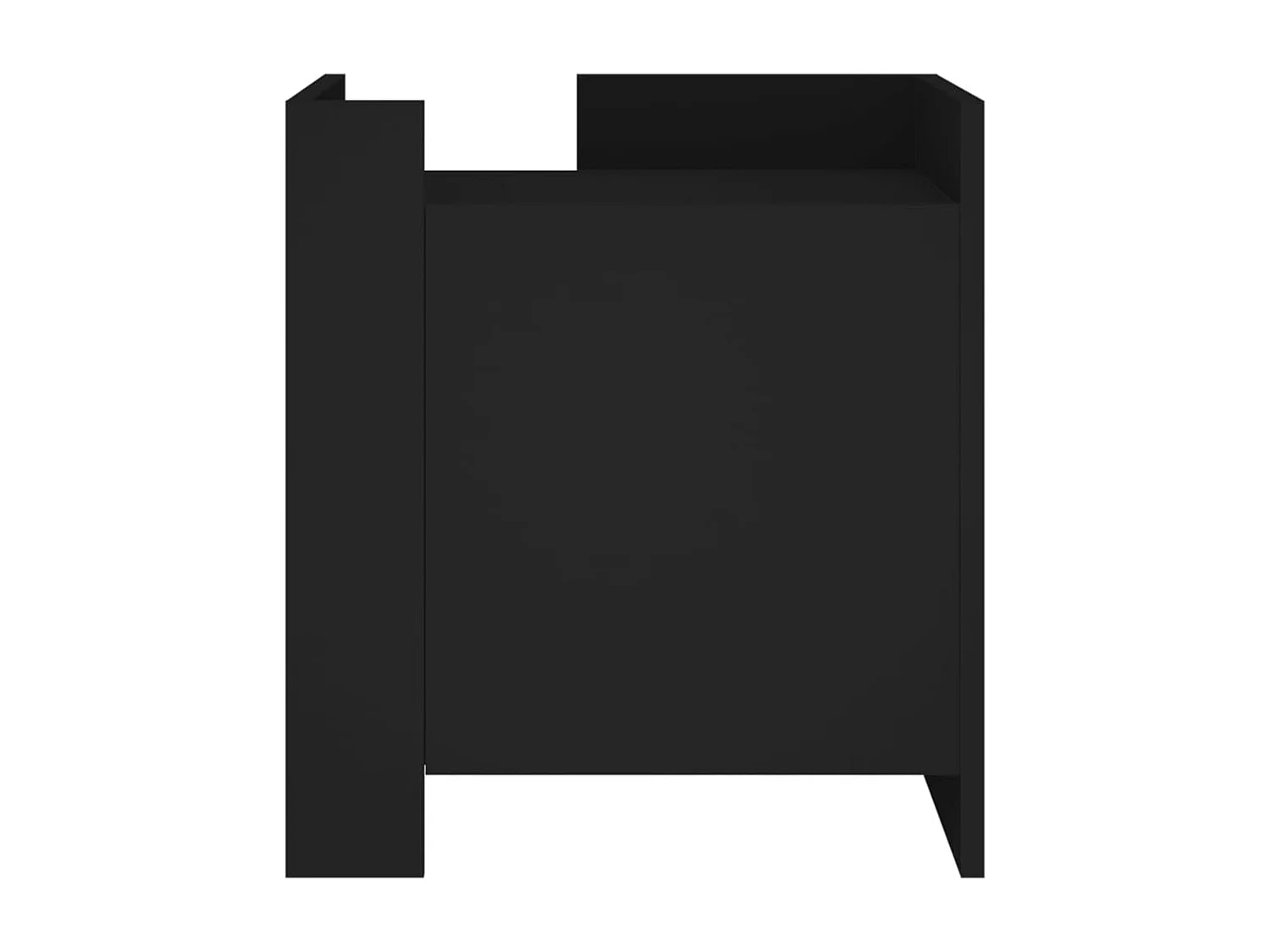 Mesita de noche | Mesilla de noche madera de ingeniería negro 45x50x50 cm