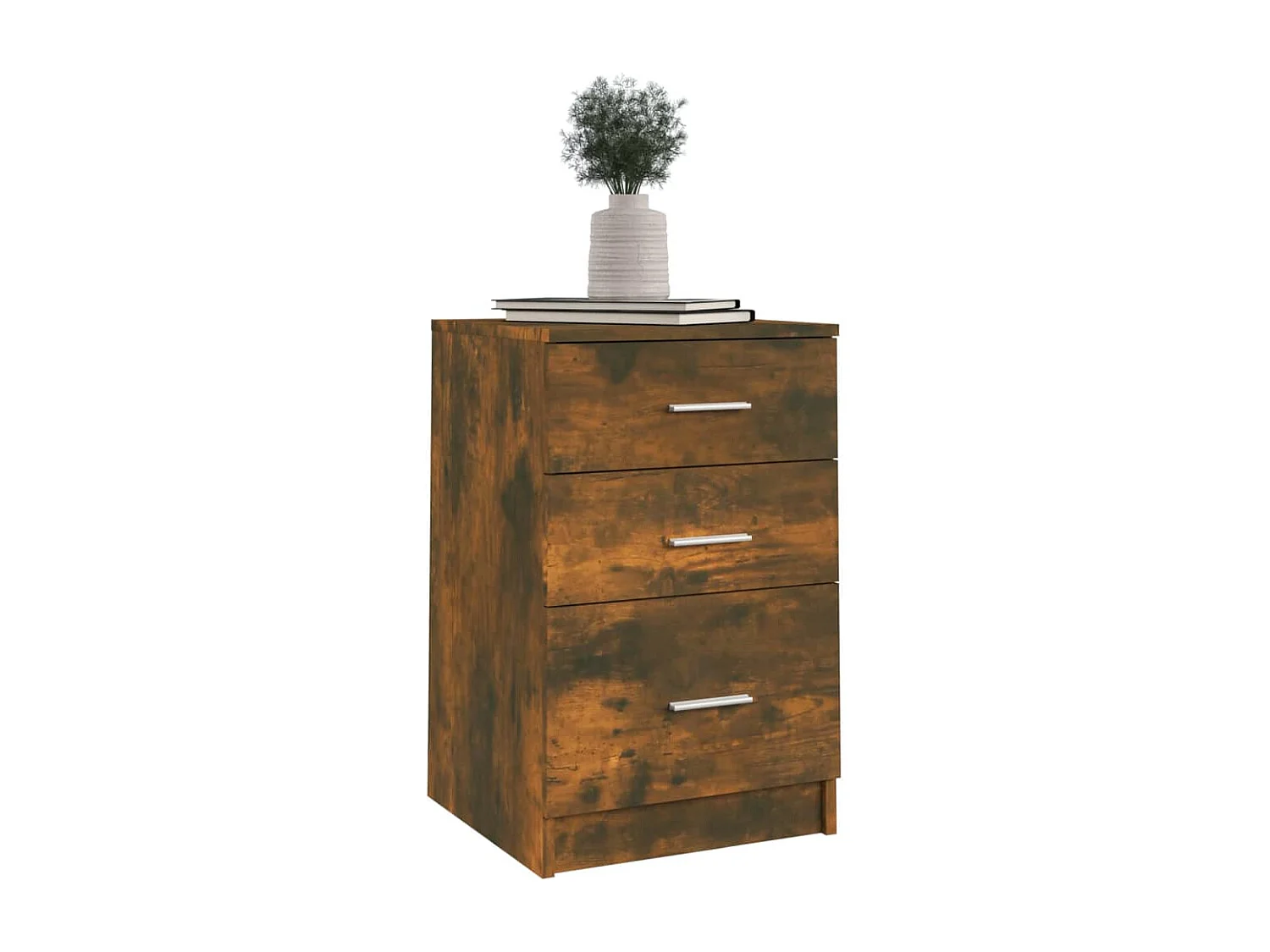 Table de chevet-Table d'appoint-Table de nuit Chêne fumé 40x40x63 cm Bois d'ingénierie