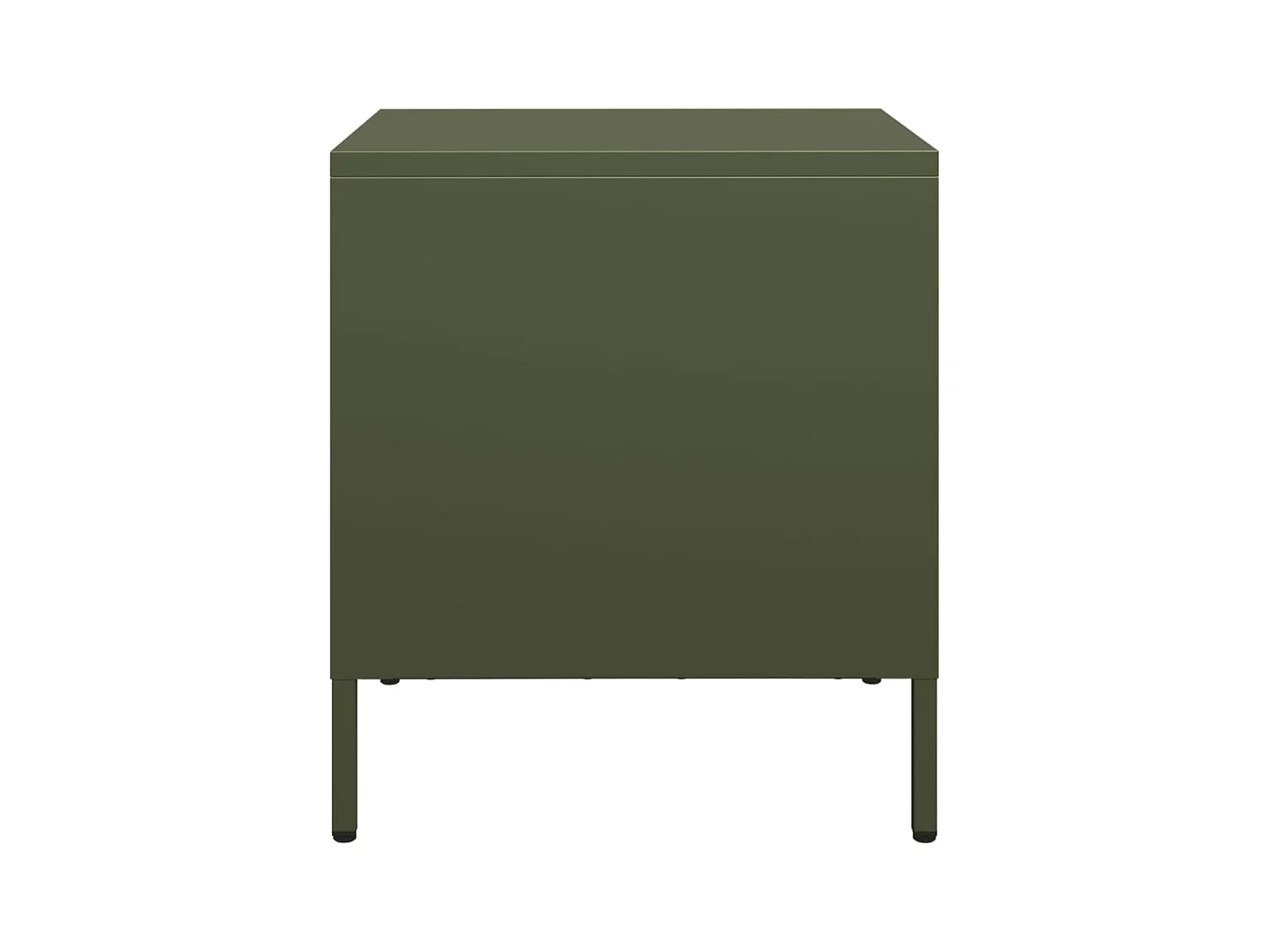 Mesita de noche | Mesilla de noche acero verde oliva 35x39x43,5 cm