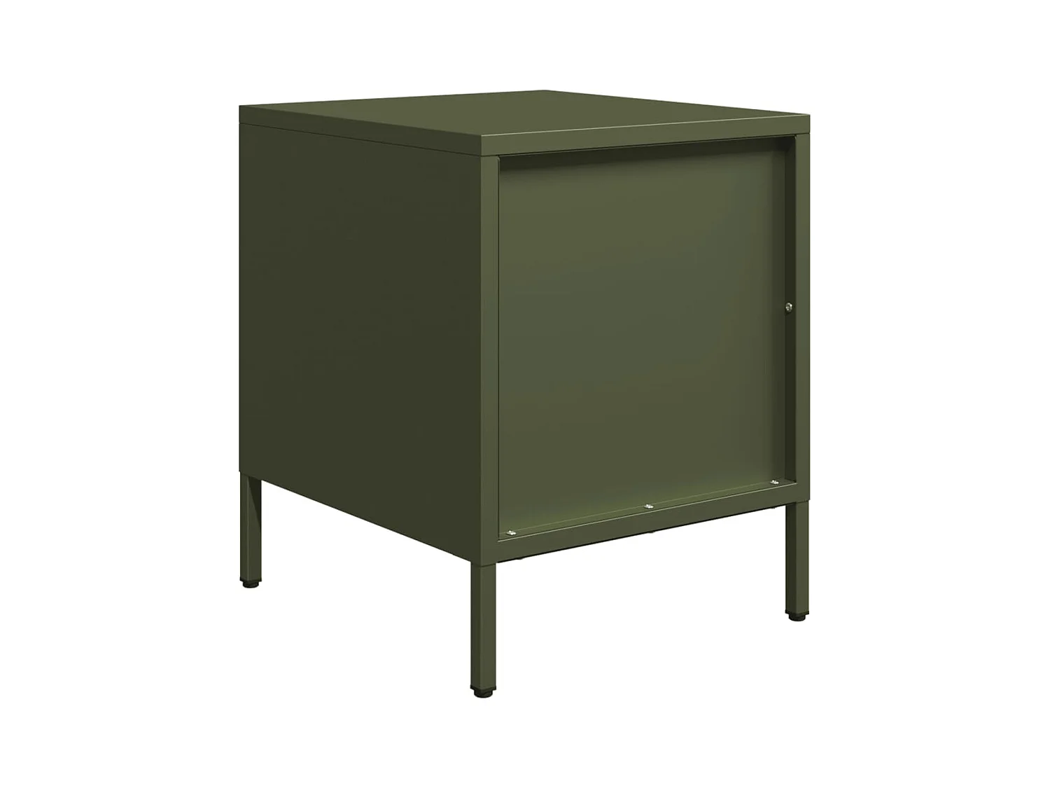 Mesita de noche | Mesilla de noche acero verde oliva 35x39x43,5 cm