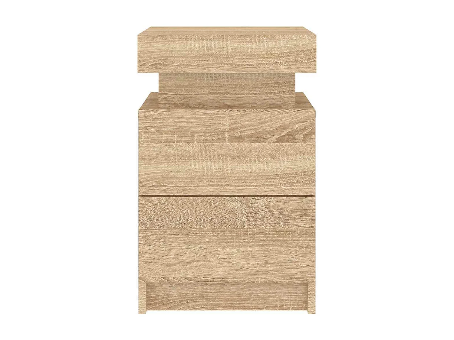 Nachttische mit LED-Leuchten 2er Set | Beistelltisch Sonoma Eiche 35x39x55 cm SHL72813