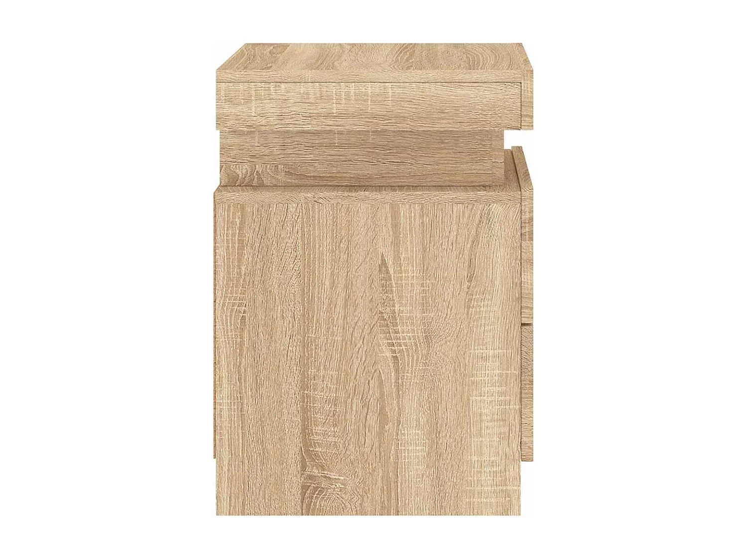 Nachttische mit LED-Leuchten 2er Set | Beistelltisch Sonoma Eiche 35x39x55 cm SHL72813