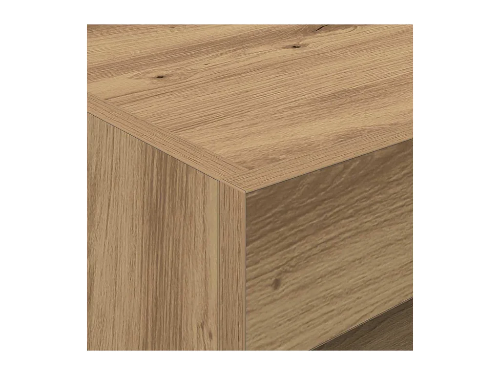 Mesita de Noche | Mesa auxiliar con cajón Roble artisan 50x40x45 cm