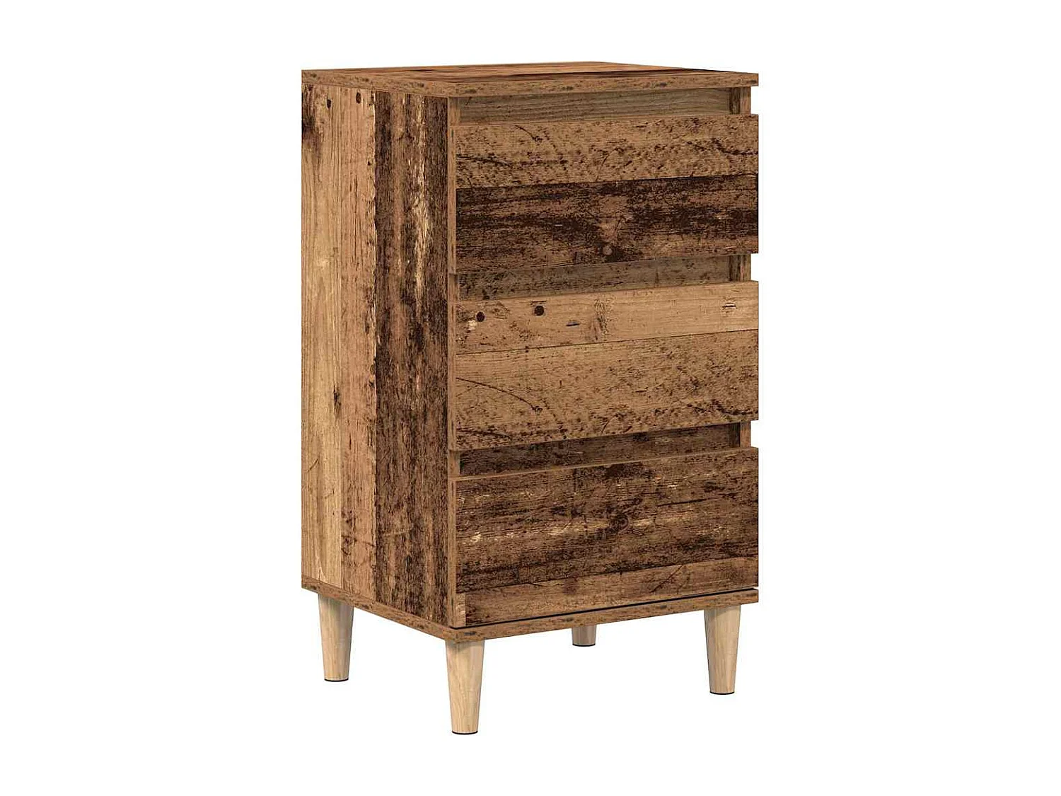 Mesita de Noche | Armario de Noche con cajón Madera vieja 40x35x70 cm