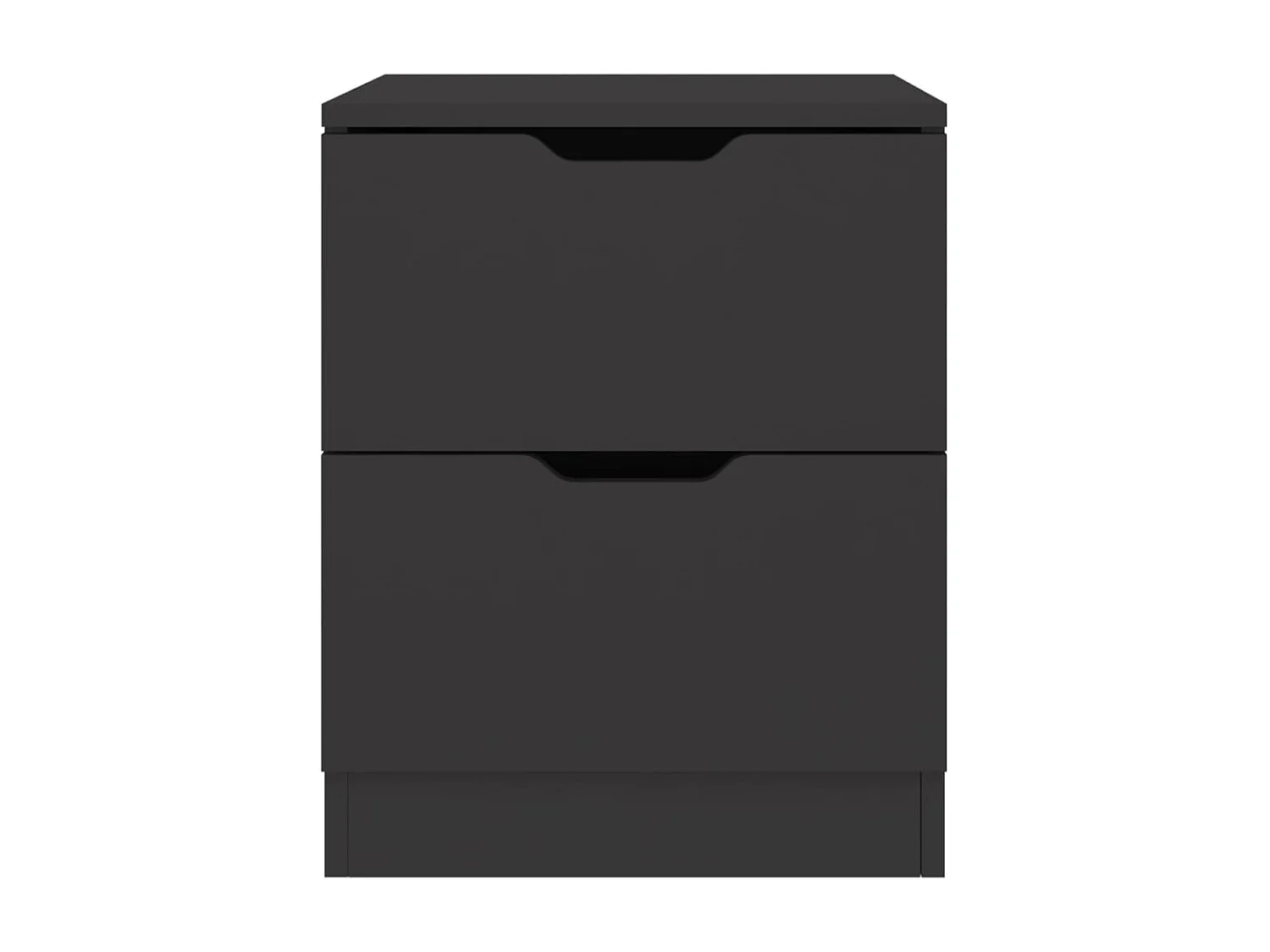 Nachttisch 2er Set-Beistelltisch Schwarz 40x40x50 cm Spanplatte SHL57136