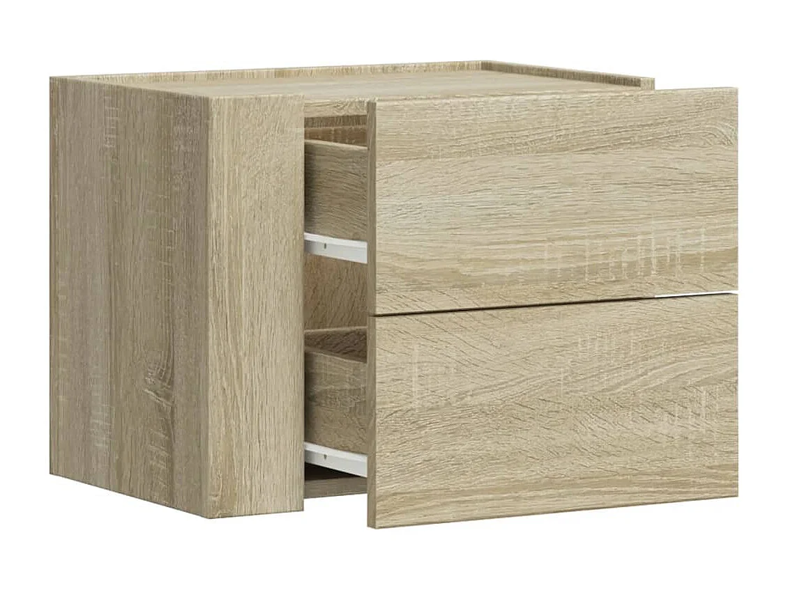Nachttisch hängend | Wand-Nachttisch Sonoma-Eiche 45x30x35 cm SHL3938