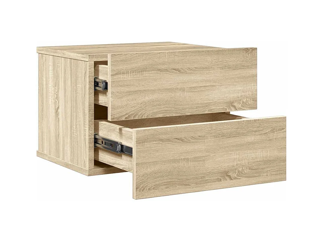 Mesita de noche | Mesilla de noche madera contrachapada color roble 40x30x30 cm