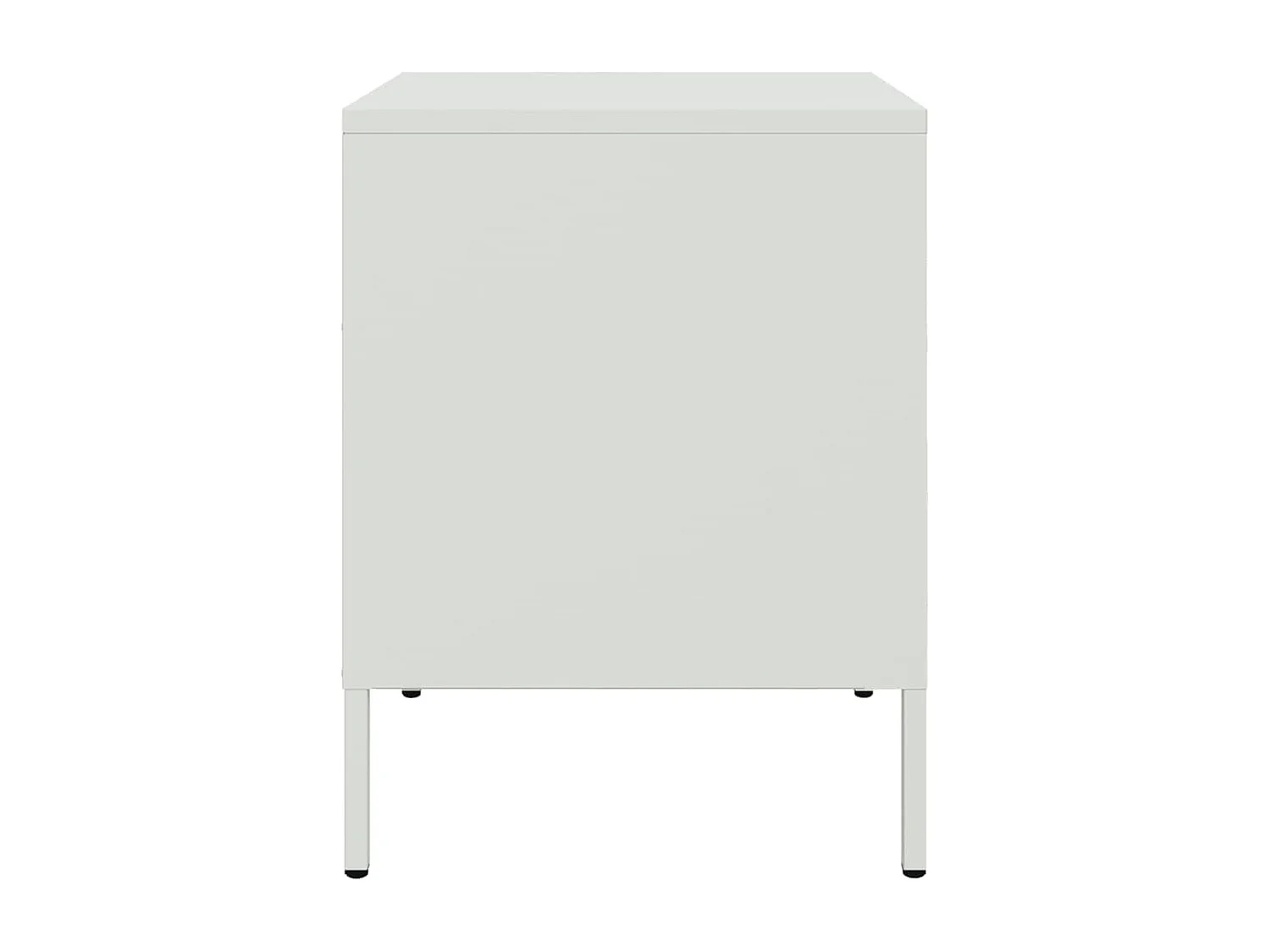 Nachttisch-Beistelltisch-Nachtschrank Weiß 36x39x50,5 cm Stahl SHL91400