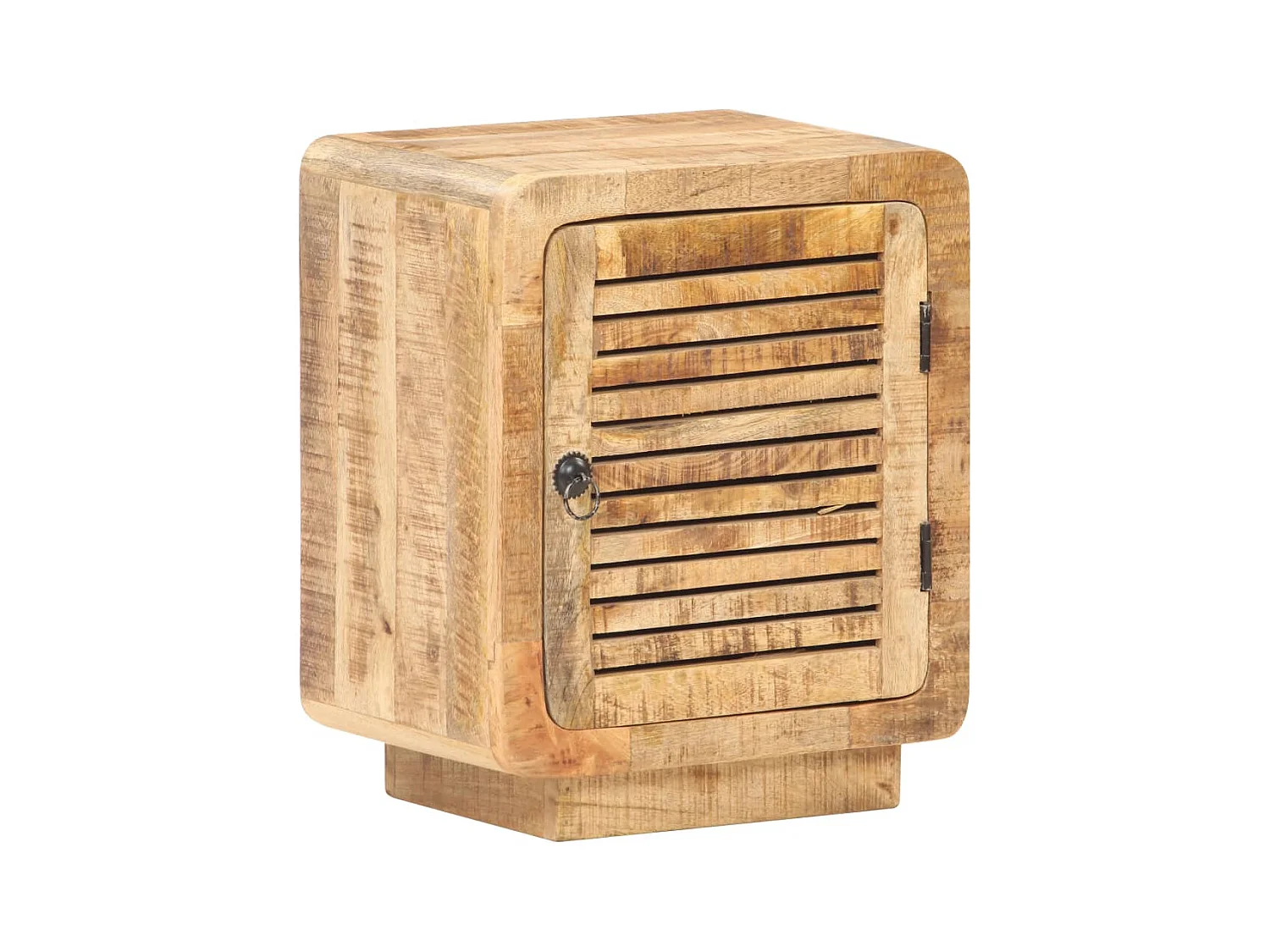 Mesita de noche | Mesilla de noche de madera de mango rugosa 40x30x50 cm