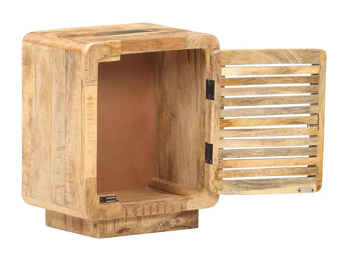 Nachttisch-Beistelltisch 40x30x50 cm Raues Mangoholz SHL5649