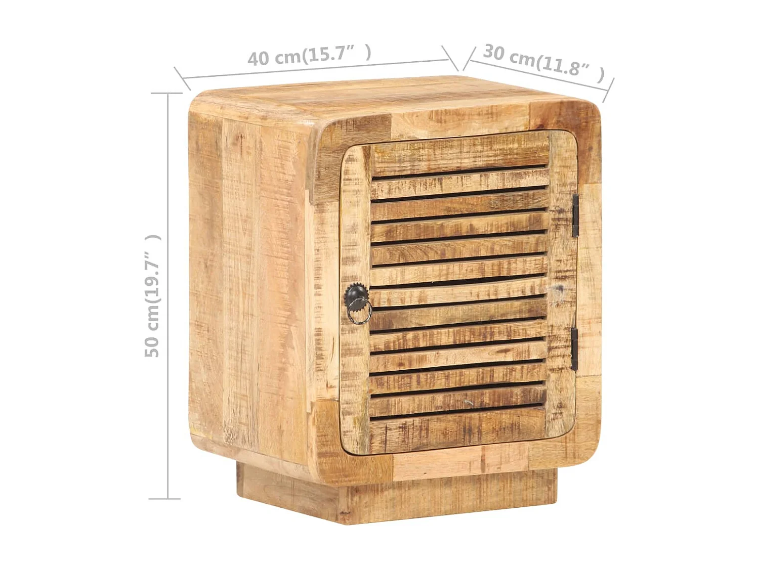 Nachttisch-Beistelltisch 40x30x50 cm Raues Mangoholz SHL5649