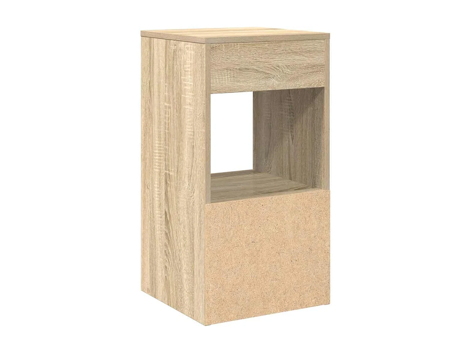 Nachttisch 2er Set-Beistelltisch mit Schublade. Sonoma-Eiche 35x34x66,5 cm SHL46171