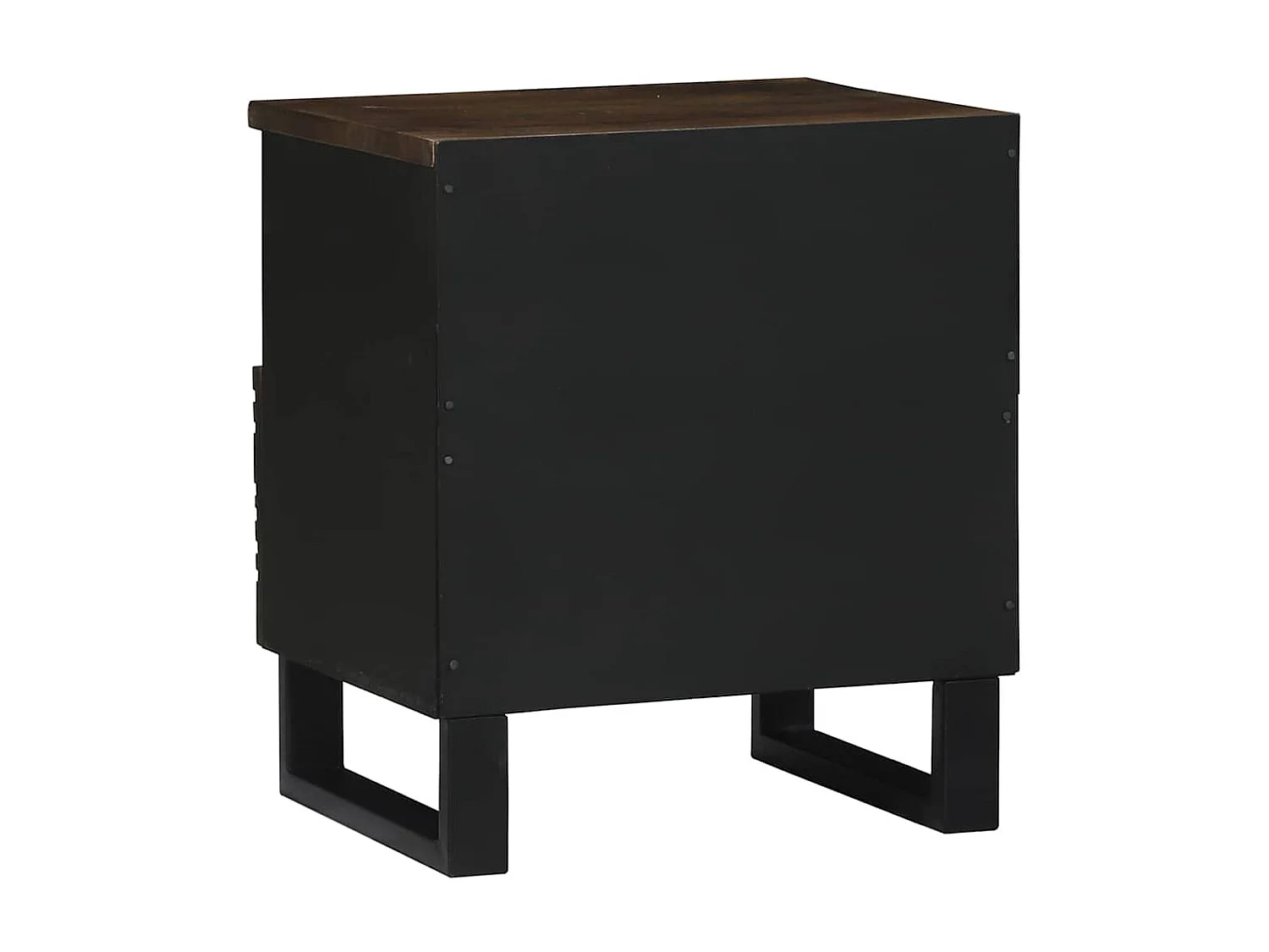 Mesa de Cabeceira Moderna com gaveta 2 peças Nogueira 40x33x46 cm