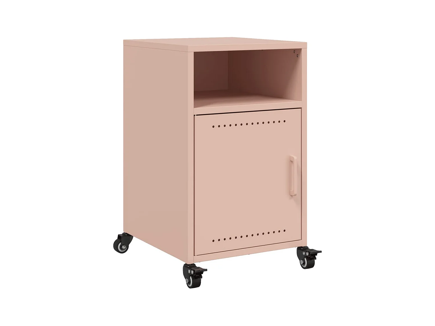 Mesitas de noche | Mesilla de noche 2 unidades acero rosa 36x39x59 cm