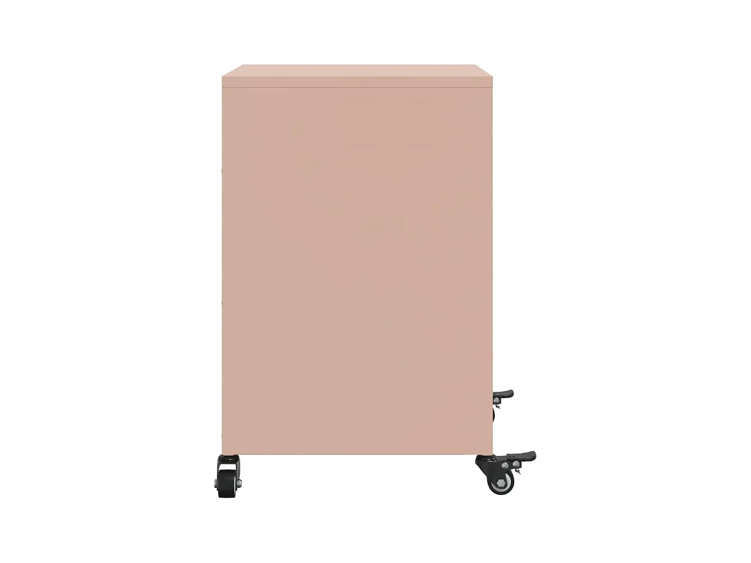 Mesitas de noche | Mesilla de noche 2 unidades acero rosa 36x39x59 cm