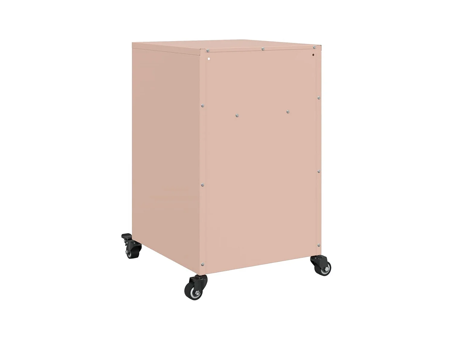 Mesitas de noche | Mesilla de noche 2 unidades acero rosa 36x39x59 cm