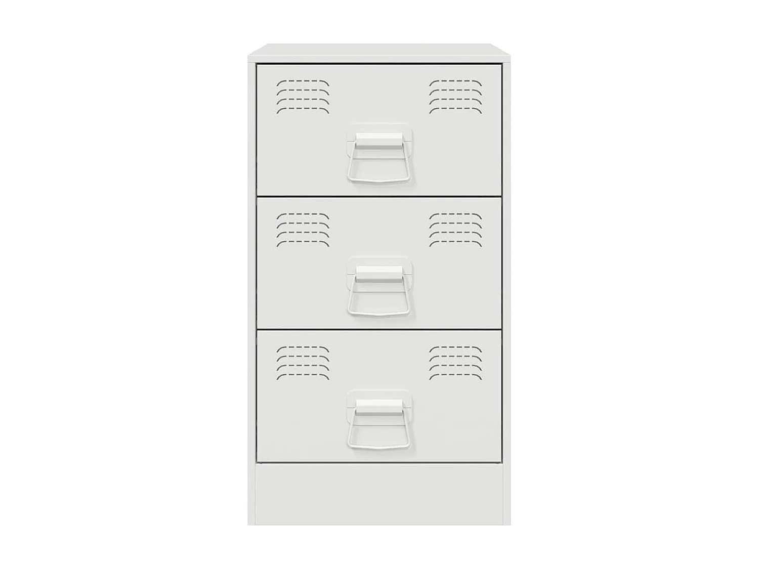 Nachttisch-Beistelltisch-Nachtschrank Weiß 34,5x39x62 cm Stahl SHL90250