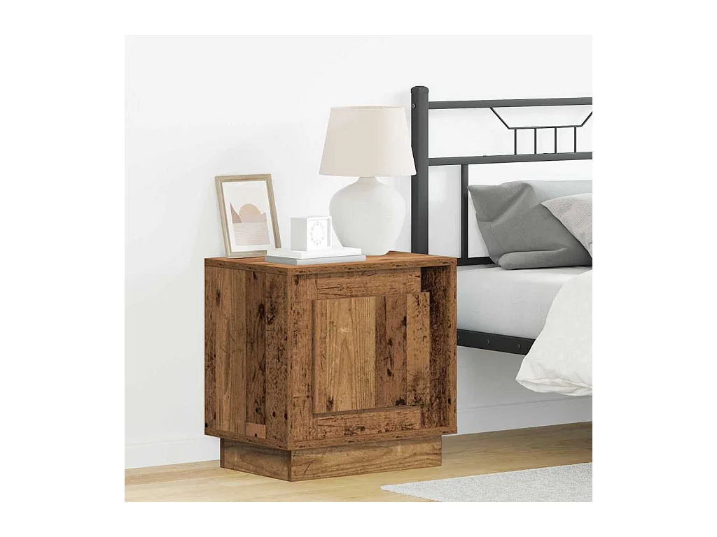 Mesita de Noche | Armario de Noche 2 uds Madera vieja 44x34.5x45 cm