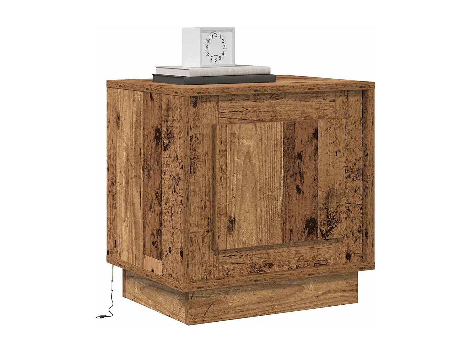 Nachttisch 2er Set-Beistelltisch Altholz 44 x 34.5 x 45 cm Holzwerkstoff SHL16325