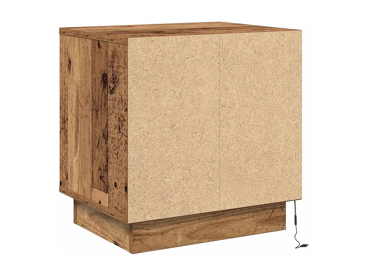 Nachttisch 2er Set-Beistelltisch Altholz 44 x 34.5 x 45 cm Holzwerkstoff SHL16325