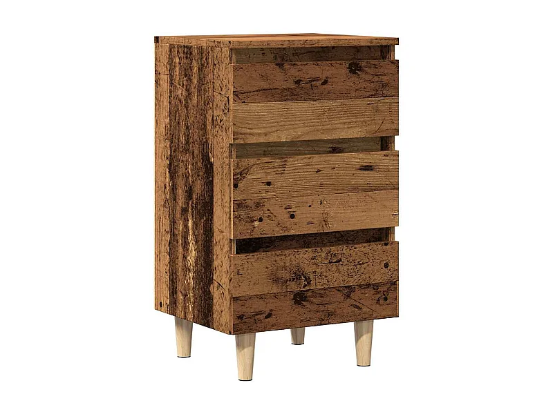 Mesita de noche | Mesilla de noche madera de ingeniería envejecida 40x35x69 cm