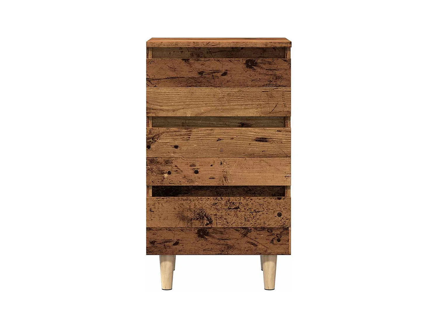 Mesita de noche | Mesilla de noche madera de ingeniería envejecida 40x35x69 cm