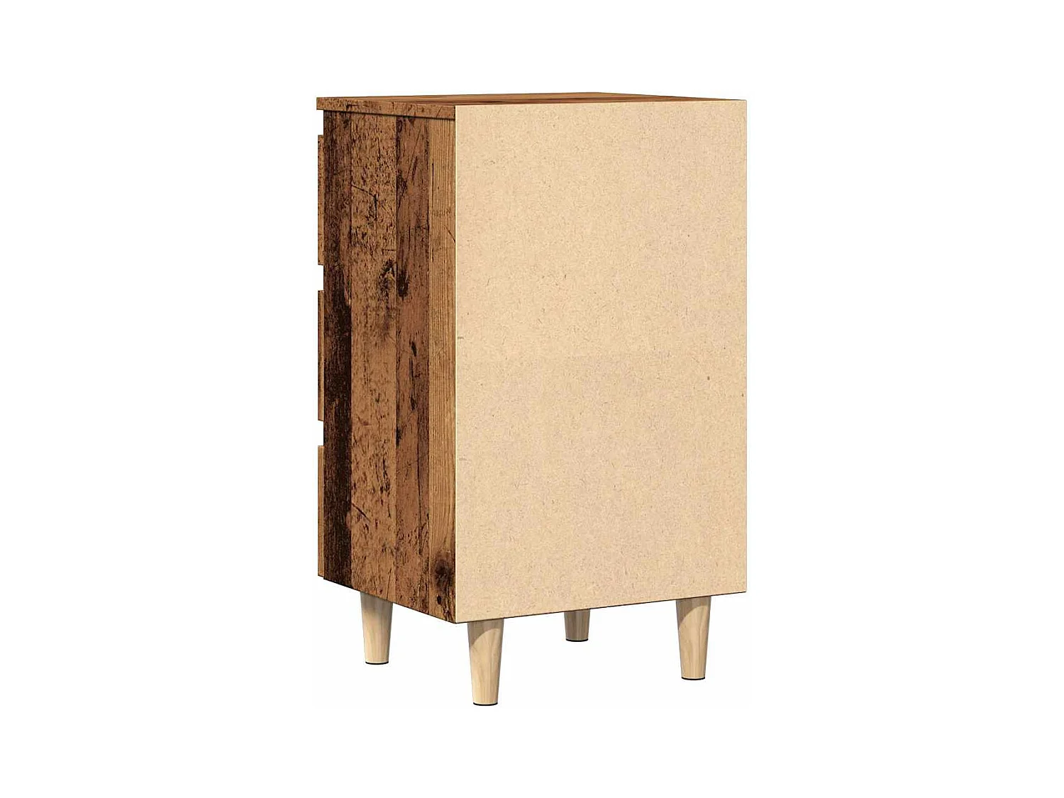 Mesita de noche | Mesilla de noche madera de ingeniería envejecida 40x35x69 cm