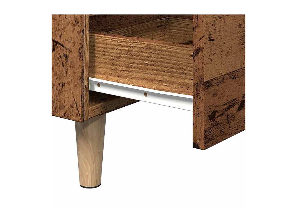 Mesita de noche | Mesilla de noche madera de ingeniería envejecida 40x35x69 cm