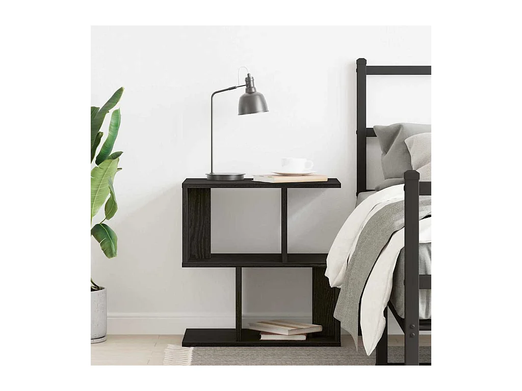 Mesita de Noche | Armario de Noche | Mesa auxiliar Roble negro 50x30x51,5 cm