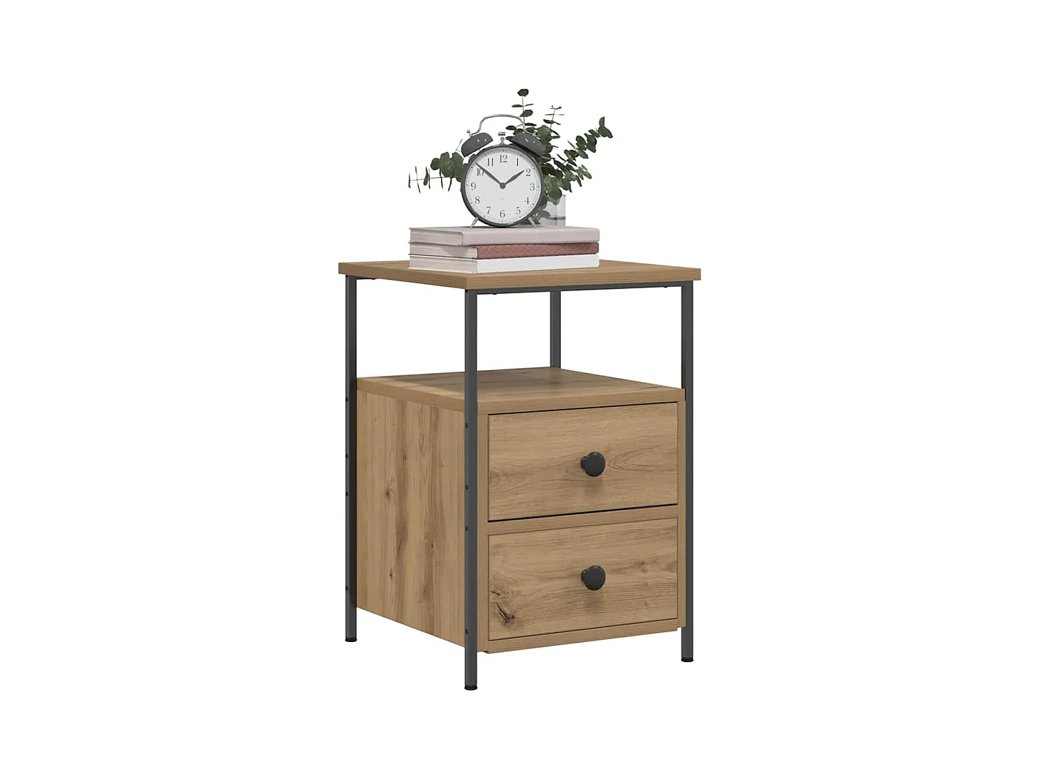Mesita de noche | Mesilla de noche madera ingeniería roble artisan 34x35,5x50 cm