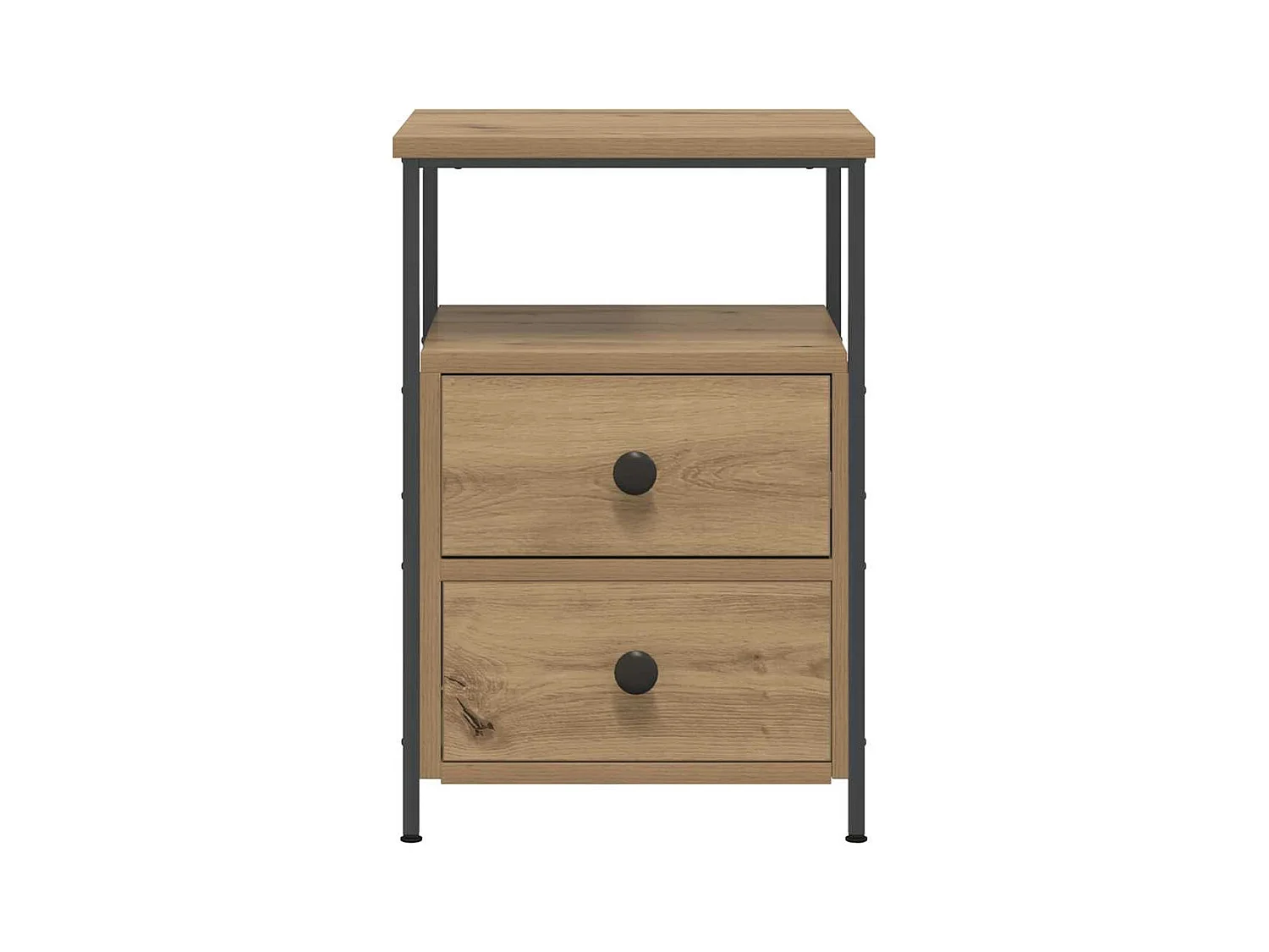 Mesita de noche | Mesilla de noche madera ingeniería roble artisan 34x35,5x50 cm