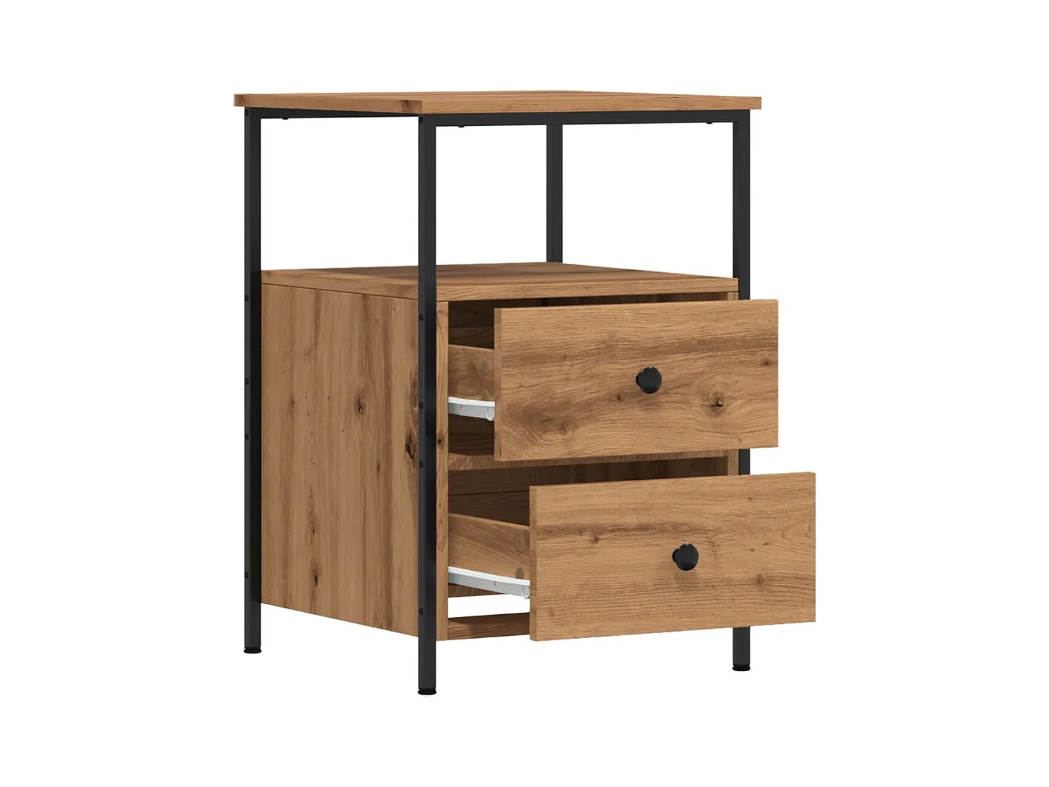 Mesita de noche | Mesilla de noche madera ingeniería roble artisan 34x35,5x50 cm