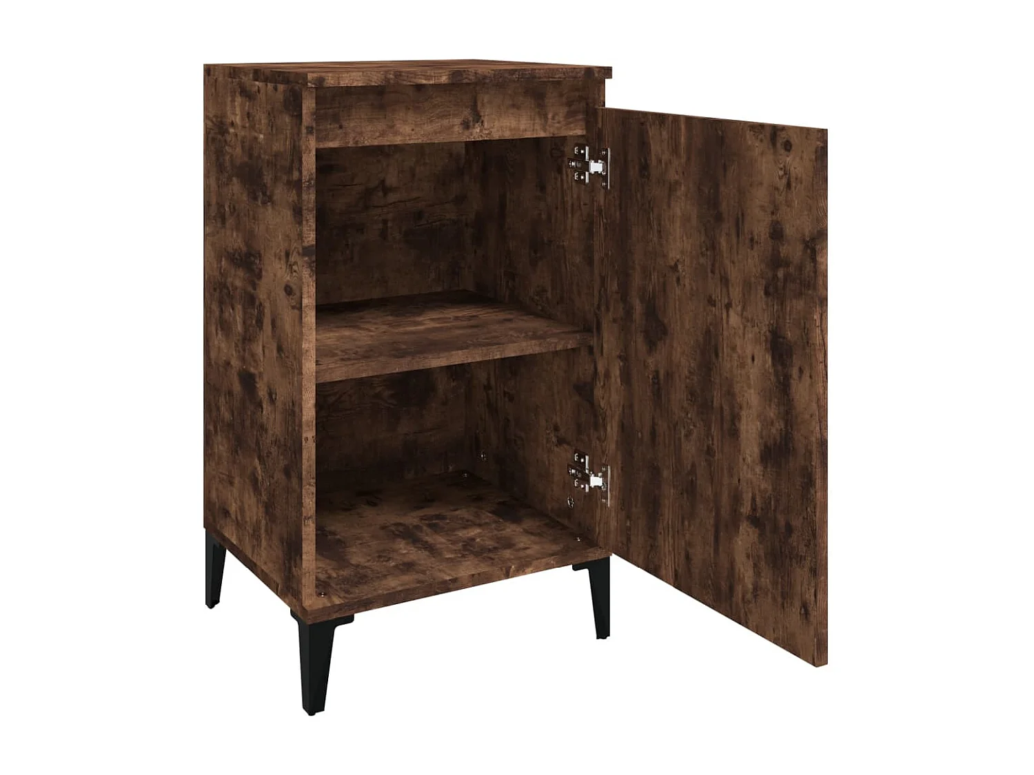 Mesitas de noche | Mesilla de noche 2 uds madera contrachapada roble humo 40x35x70 cm