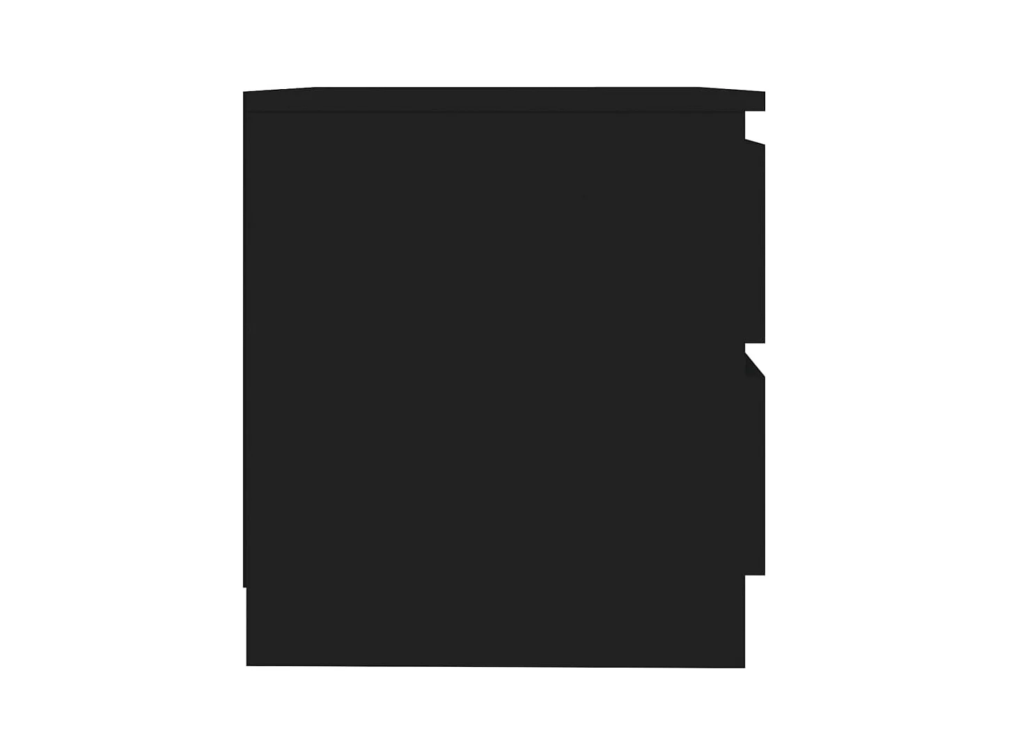 Mesita de noche | Mesilla de noche madera contrachapada negro 50x39x43,5 cm