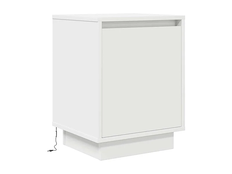 Table de chevet Étroite avec Éclairage LED blanc 38x34x50 cm