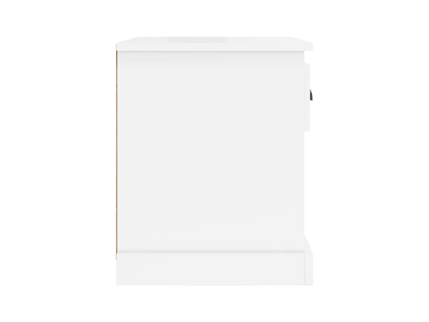 Table de chevet-Table d'appoint-Table de nuit blanc brillant 39x39x47,5 cm Bois d’ingénierie