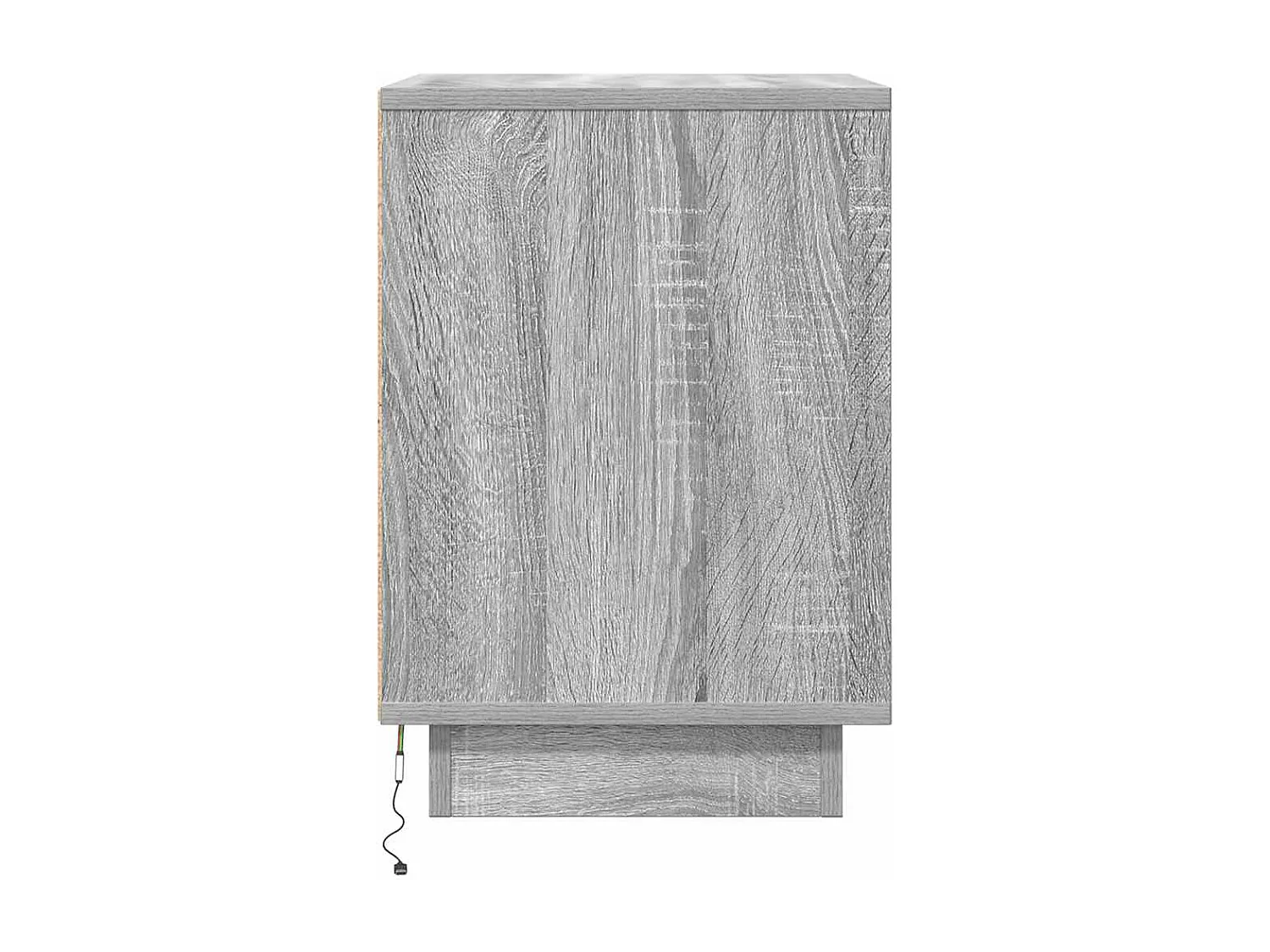 Mesillas de noche | Mesita de noche con luces LED 2 uds gris sonoma 38x34x50 cm