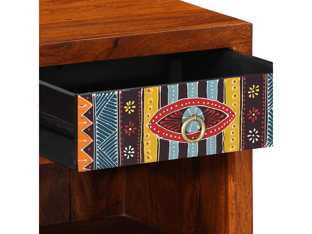 Nachttisch-Beistelltisch-Nachttischkommode 2 Stk. 40x35x45 cm Massivholz Akazie SHL701