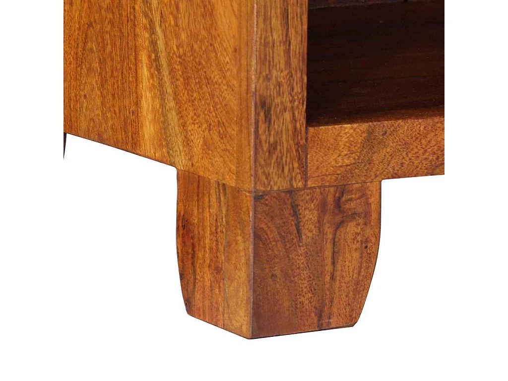 Nachttisch-Beistelltisch-Nachttischkommode 2 Stk. 40x35x45 cm Massivholz Akazie SHL701