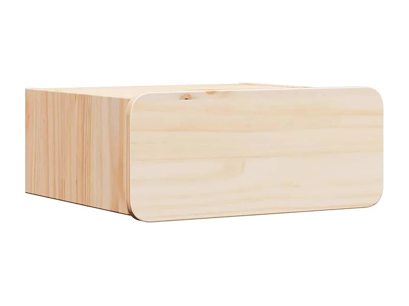 Mesa de Noche | Mesita de noche Marrón 39x34x16.5 cm Madera maciza de pino