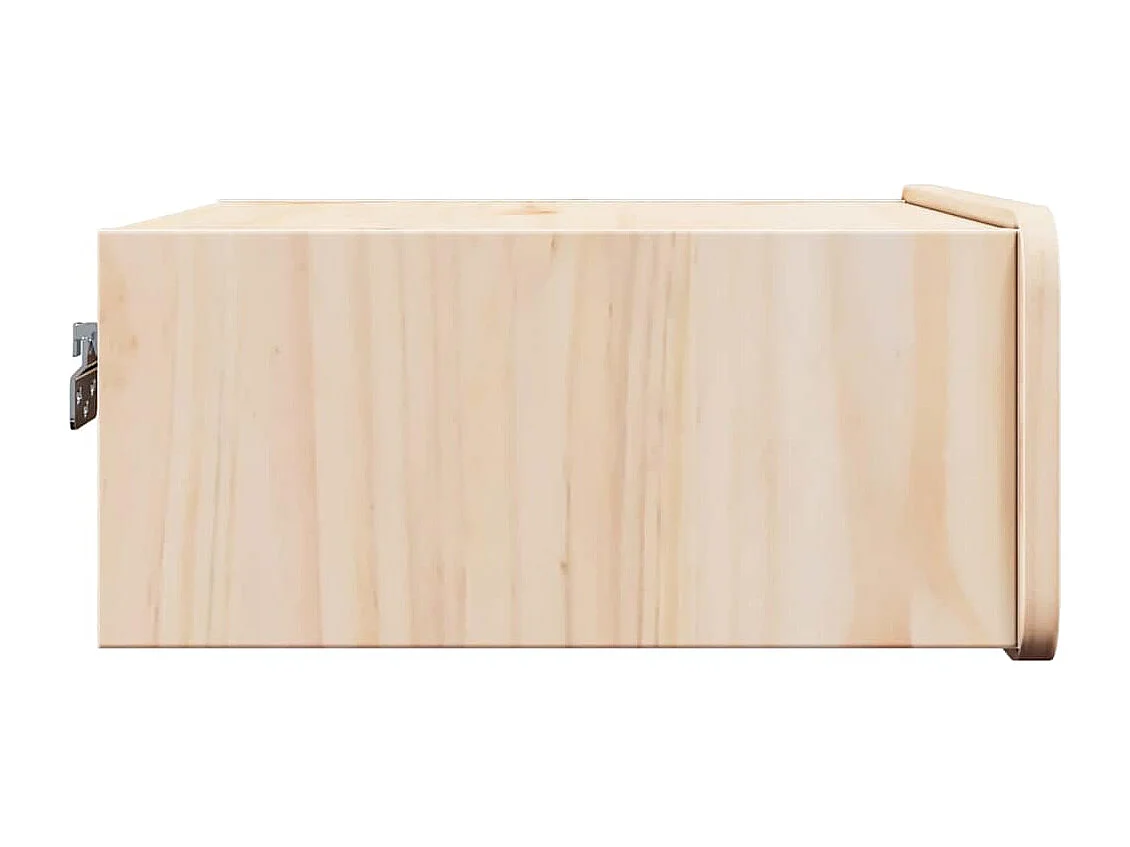 Mesa de Noche | Mesita de noche Marrón 39x34x16.5 cm Madera maciza de pino