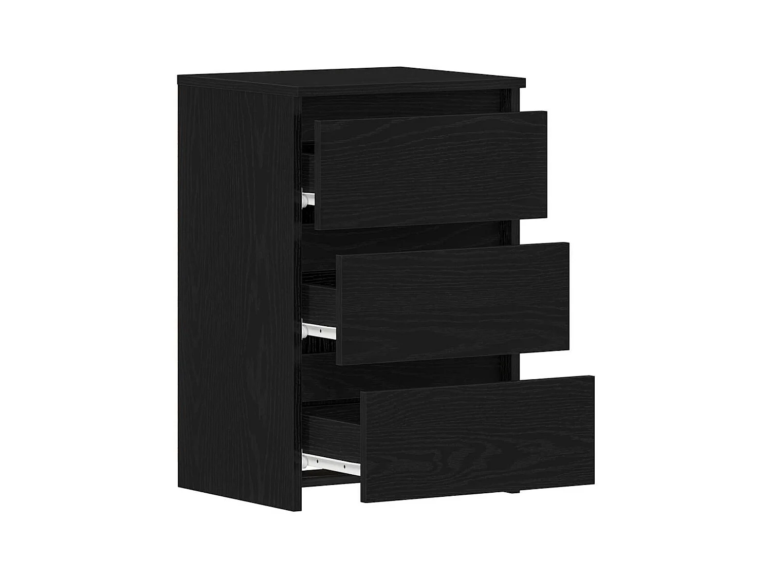 Mesita de Noche | Armario de Noche 2 uds con cajón Roble negro 40x35x62.5 cm