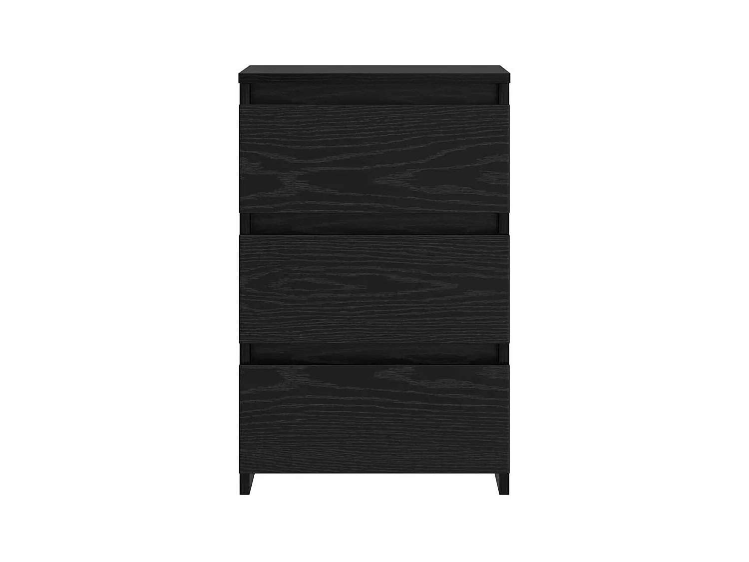 Mesita de Noche | Armario de Noche 2 uds con cajón Roble negro 40x35x62.5 cm