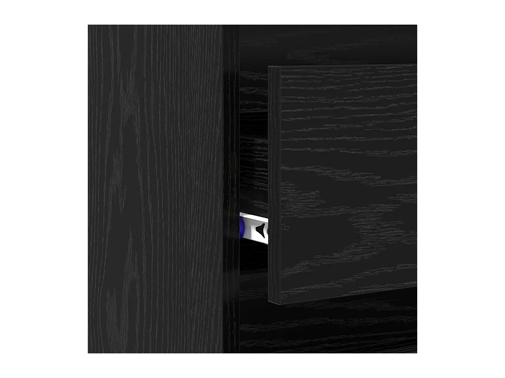 Mesita de Noche | Armario de Noche 2 uds con cajón Roble negro 40x35x62.5 cm