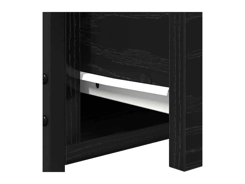 Mesita de Noche | Mesa auxiliar con cajón Roble negro 34x36x50 cm