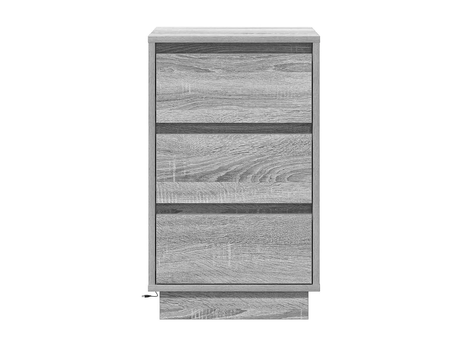 Table de chevet-Table d'appoint avec Gris 39x34,5x65 cm Bois d'ingénierie