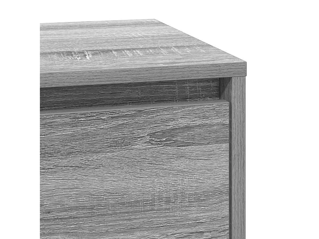 Nachttisch-Beistelltisch mit Schubladen Grau 39 x 34,5 x 65 cm Holzwerkstoff SHL15238